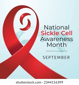 vector graphic of National Sickle Cell Awareness Month good for National Sickle Cell Awareness Month celebration. flat design. flyer design.flat illustration.