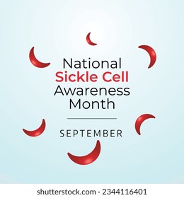 vector graphic of National Sickle Cell Awareness Month good for National Sickle Cell Awareness Month celebration. flat design. flyer design.flat illustration.