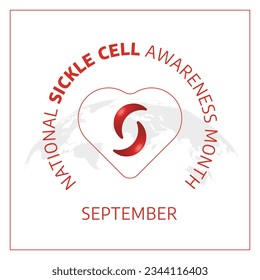 vector graphic of National Sickle Cell Awareness Month good for National Sickle Cell Awareness Month celebration. flat design. flyer design.flat illustration.