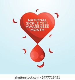 vector graphic of National Sickle Cell Awareness Month ideal for National Sickle Cell Awareness Month celebration.