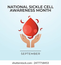 vector graphic of National Sickle Cell Awareness Month ideal for National Sickle Cell Awareness Month celebration.