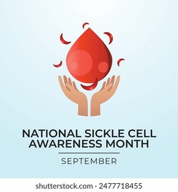 vector graphic of National Sickle Cell Awareness Month ideal for National Sickle Cell Awareness Month celebration.