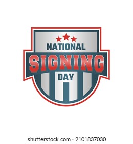 vector graphic of national signing day good for national signing day celebration. flat design. flyer design.flat illustration.