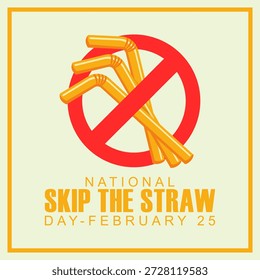 gráfico vetorial de National Skip the Straw Day ideal para National Skip the Straw Day celebração