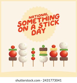 vector graphic of National Something On a Stick Day ideal for National Something On a Stick Day celebration.