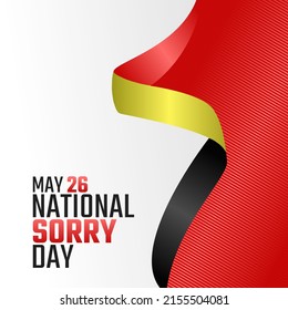 vector graphic of national sorry day good for national sorry day celebration. flat design. flyer design.flat illustration.