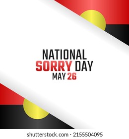 vector graphic of national sorry day good for national sorry day celebration. flat design. flyer design.flat illustration.