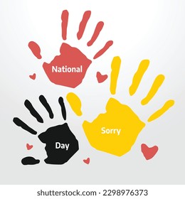 vector graphic of national sorry day good for national sorry day celebration. flat design. flyer design.flat illustration.