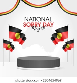 vector graphic of national sorry day good for national sorry day celebration. flat design. flyer design.flat illustration.