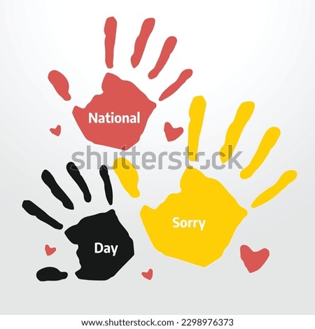 vector graphic of national sorry day good for national sorry day celebration. flat design. flyer design.flat illustration.