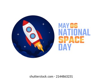 vector graphic of national space day good for national space day celebration. flat design. flyer design.flat illustration.