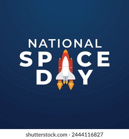 vector graphic of National Space Day ideal for National Space Day celebration.