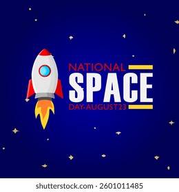 Vector graphic of National Space Day ideal for National Space Day celebration.