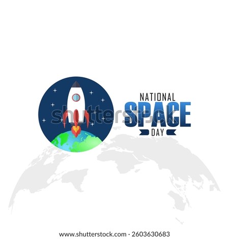 Vector graphic of National Space Day for National Space Day celebration.