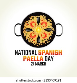 vector graphic of national spanish paella day good for national spanish paella day celebration. flat design. flyer design.flat illustration.