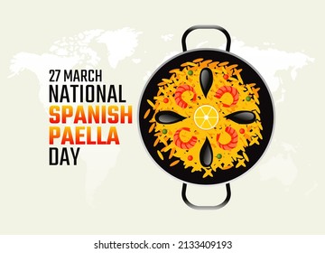 vector graphic of national spanish paella day good for national spanish paella day celebration. flat design. flyer design.flat illustration.