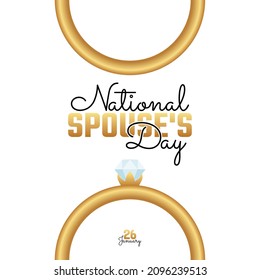 vector graphic of national spouse's day good for national spouse's day celebration. flat design. flyer design.flat illustration.