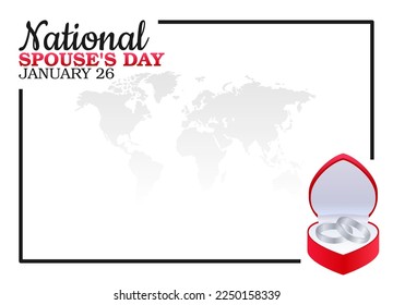 vector graphic of national spouse's day good for national spouse's day celebration. flat design. flyer design.flat illustration.