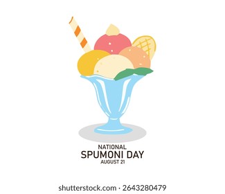 vector graphic of National Spumoni Day good for National Spumoni Day celebration. flat design. flyer design. flat illustration.