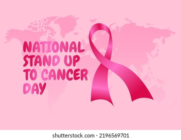 vector graphic of national stand up for cancer day good for national stand up for cancer day celebration. flat design. flyer design.flat illustration.