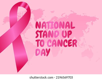 vector graphic of national stand up for cancer day good for national stand up for cancer day celebration. flat design. flyer design.flat illustration.