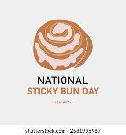 vector graphic of National Sticky Bun Day good for national National Sticky Bun Day celebration. flat design. flyer design.flat illustration.