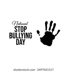 vector graphic of National Stop Bullying Day ideal for National Stop Bullying Day celebration.