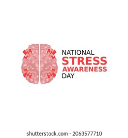 vector graphic of national stress awareness day good for national stress awareness day celebration. flat design. flyer design.flat illustration.