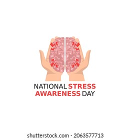 vector graphic of national stress awareness day good for national stress awareness day celebration. flat design. flyer design.flat illustration.