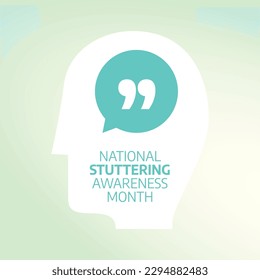 Vektorgrafik der nationalen Stuttering-Bewusstseinswoche gut für nationale Stuttering-Bewusstseinswoche feiern. flaches Design. flyer design.flache Illustration.