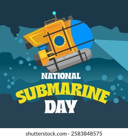 vector graphic of National Submarine Day ideal for National Submarine Day celebration.