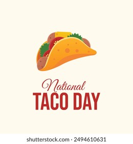 vector graphic of National Taco Day ideal for National Taco Day celebration.