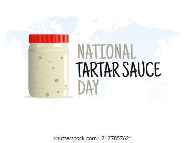 vector graphic of national tartat sauce day good for national tartat sauce day celebration. flat design. flyer design.flat illustration.