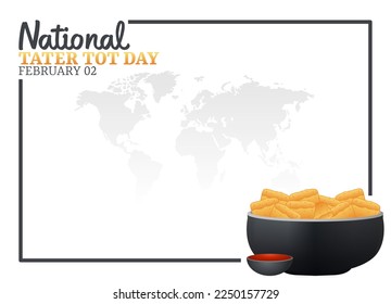 vector graphic of national tater tot day good for national tater tot day celebration. flat design. flyer design.flat illustration.