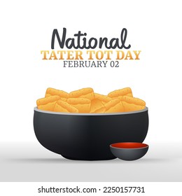 vector graphic of national tater tot day good for national tater tot day celebration. flat design. flyer design.flat illustration.