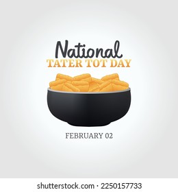 vector graphic of national tater tot day good for national tater tot day celebration. flat design. flyer design.flat illustration.