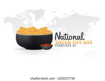 vector graphic of national tater tot day good for national tater tot day celebration. flat design. flyer design.flat illustration.