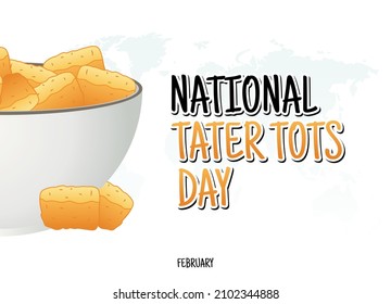 vector graphic of national tater tots day good for national tater tots day celebration. flat design. flyer design.flat illustration.