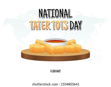 vector graphic of national tater tots day good for national tater tots day celebration. flat design. flyer design.flat illustration.