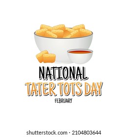 vector graphic of national tater tots day good for national tater tots day celebration. flat design. flyer design.flat illustration.