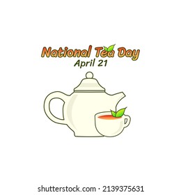 vector graphic of national tea day good for national tea day celebration. flat design. flyer design.flat illustration.