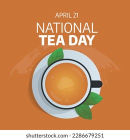 vector graphic of national tea day good for national tea day celebration. flat design. flyer design.flat illustration.