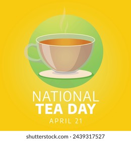 Gráfico vectorial del Día Nacional del Té ideal para la celebración del Día Nacional del Té.