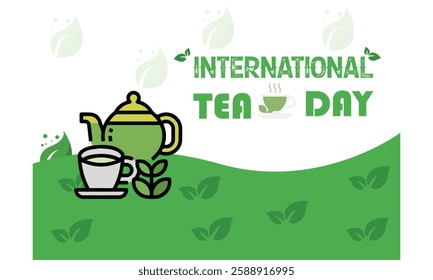 vector graphic of national tea day good for national tea day celebration. flat design. flat illustration.