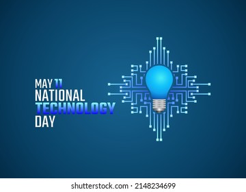 vector graphic of national technology day good for national technology day celebration. flat design. flyer design.flat illustration.