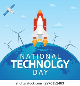 Vektorgrafik der nationalen Technologie Tag gut für nationale Technologie Tag Feier. flaches Design. flyer design.flache Illustration.