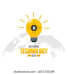 Vector graphic of National Technology Day for National Technology Day celebration.