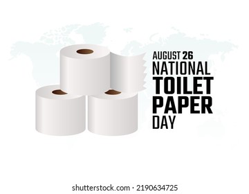 vector graphic of national toilet paper day good for national toilet paper day celebration. flat design. flyer design.flat illustration.