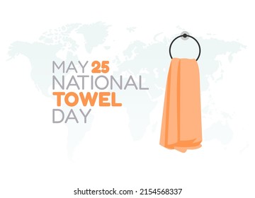 vector graphic of national towel day good for national towel day celebration. flat design. flyer design.flat illustration.