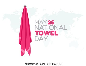 vector graphic of national towel day good for national towel day celebration. flat design. flyer design.flat illustration.